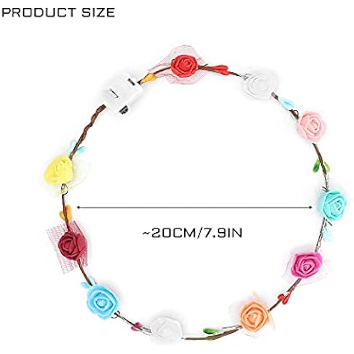 EVILD LED Light Up Headband Flower Crown (Pack of 3) - Image 3